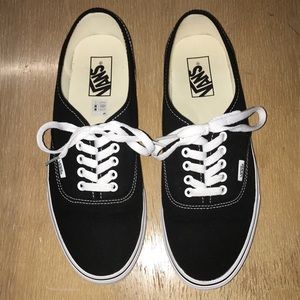 Black Vans Authentic. Worn Once.
